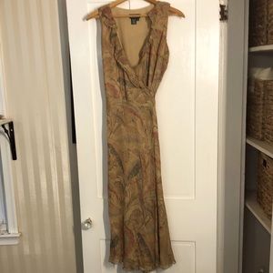 Romantic Ralph Lauren silk wrap dress